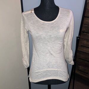 Bershka Cream Long Sleeve Kids Top